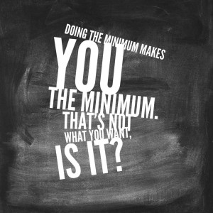 the minimum